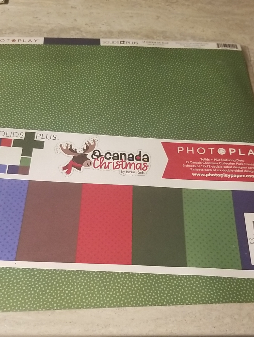 PhotoPlay 'O Canada Christmas' 12x12 Scrapbook Paper